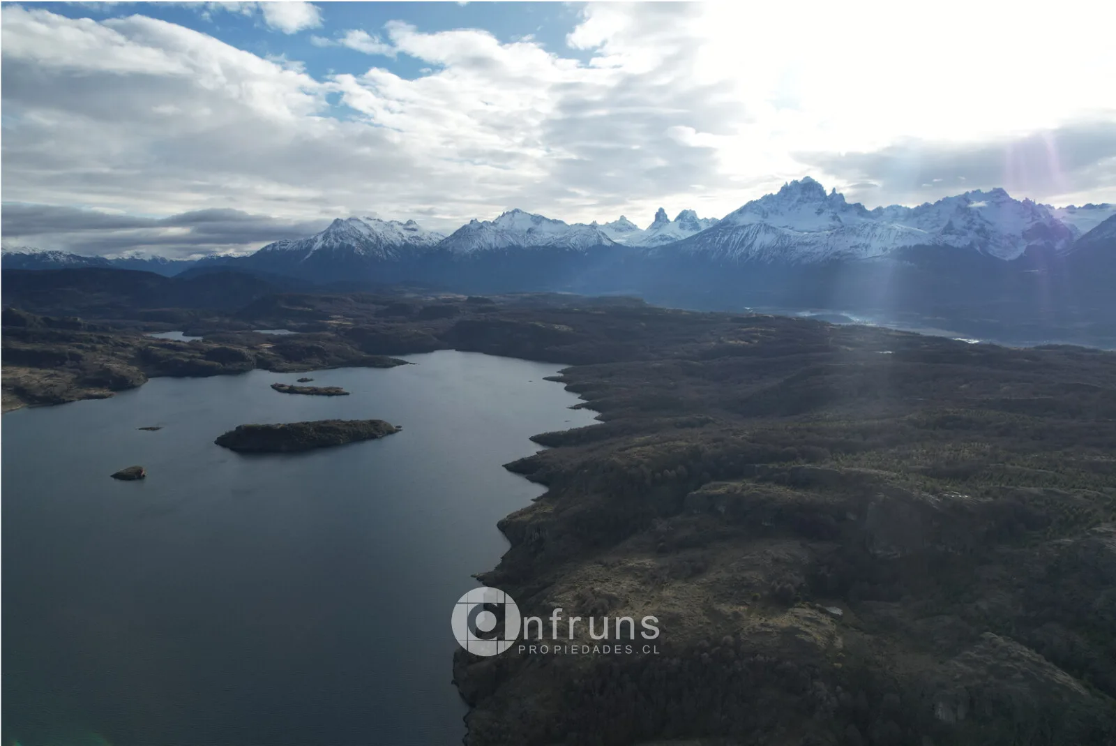 View of Lake Tamango with Cerro Castillo mountain in the background