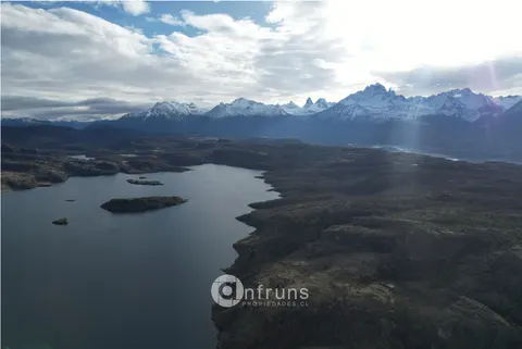 View of Lake Tamango with Cerro Castillo mountain in the background
