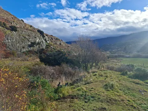 View of the surrounding mountains from the plot