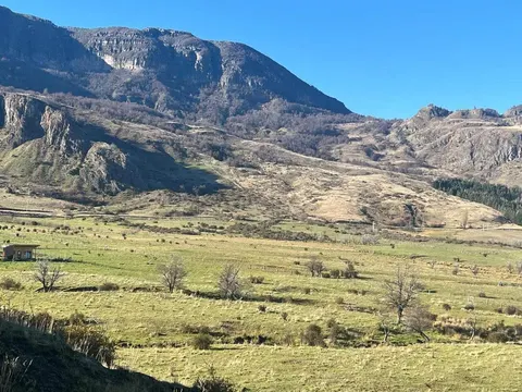Open field on Villa Jara parcel in Caleta Tortel