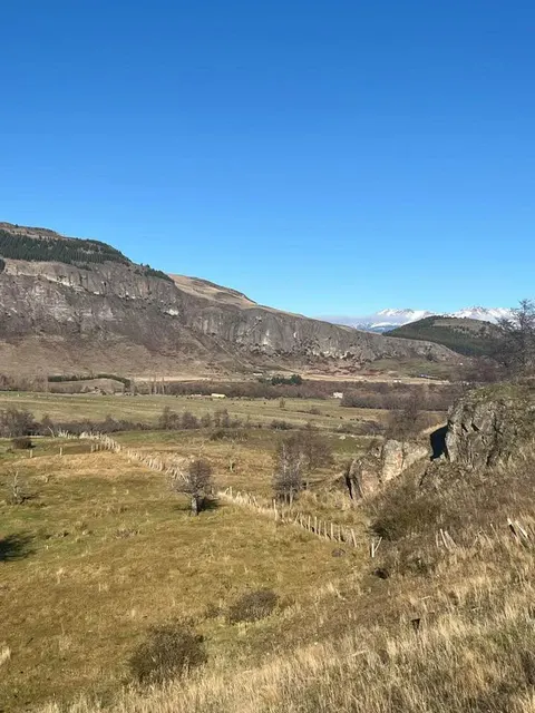Mountain backdrop on Villa Jara parcel in Caleta Tortel