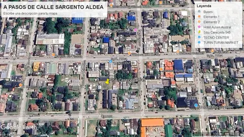 Aerial view of the lot in the city center