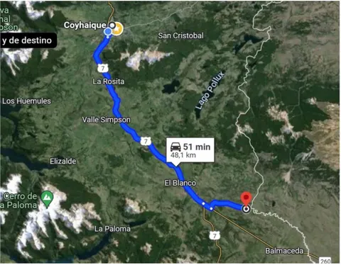 Corner boundary of the parcel marked by natural features